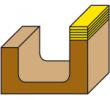 Klein hulkehlfræser (flad bund) HM m/leje øverst, radius 6,4, Ø19x16x67 mm, S8, Z2