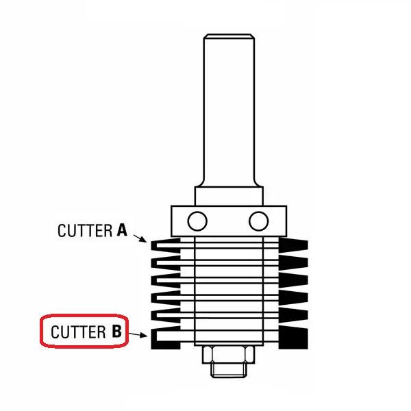 Klein HM sporskjærer B for limfugefres Ø39,7x5,5x8 mm, Z2 (reservedel)