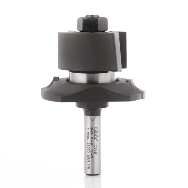 Klein not- og federfræser m/profil HM, m/leje, radius 6, Ø49x30x80 mm, S8, Z2