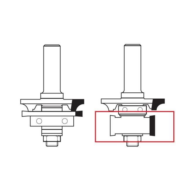 Klein fræser (reservedel) Ø33,5x17,5x8, Z2