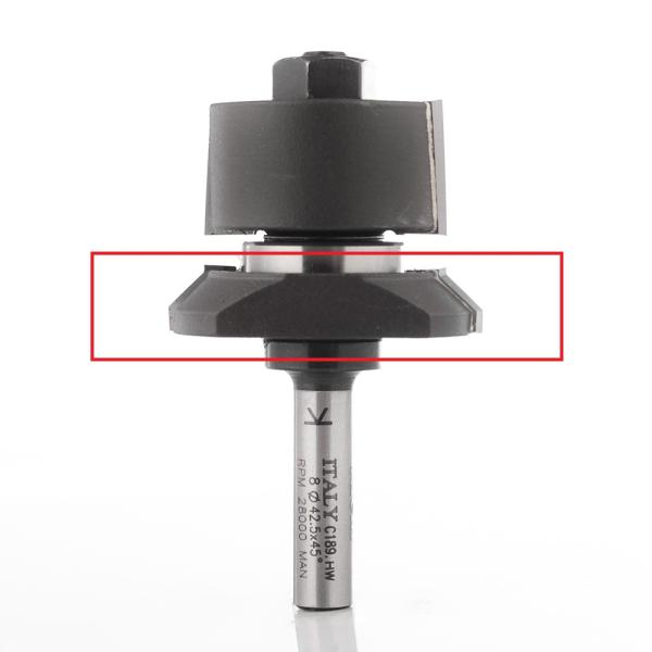 Klein profilfræser 45° til X188.490.R, Ø42,5x9x8 mm, Z2