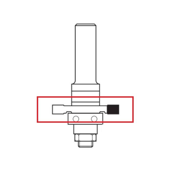 Klein rilleskjær (reservedel) Ø41x6,4x8 mm, Z2