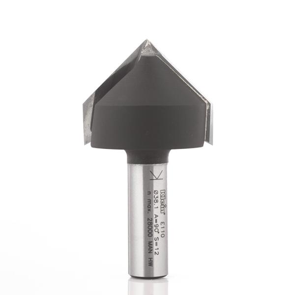 Klein v-spor-/graveringsfres HM 90°, Ø16x13x51 mm, S12, Z2