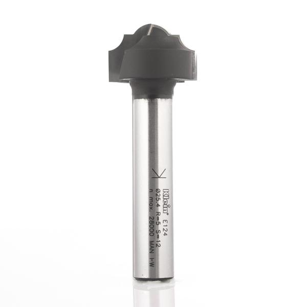 Klein profilfræser (klassisk kurveprofil) HM radius 3,6/4, Ø19x13x70 mm, S12, Z2