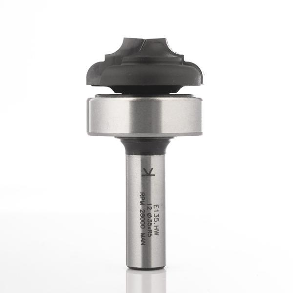 Klein profilfres (dobbel romersk kurve) HM m/kulelager overside, radius 5, Ø35x14x67 mm, S12, Z2