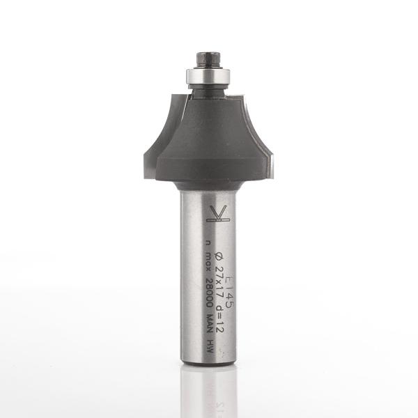 Klein profilfres (høy avrunding) HM m/lite kulelager, radius 17, Ø27x17x67 mm, S12, Z2