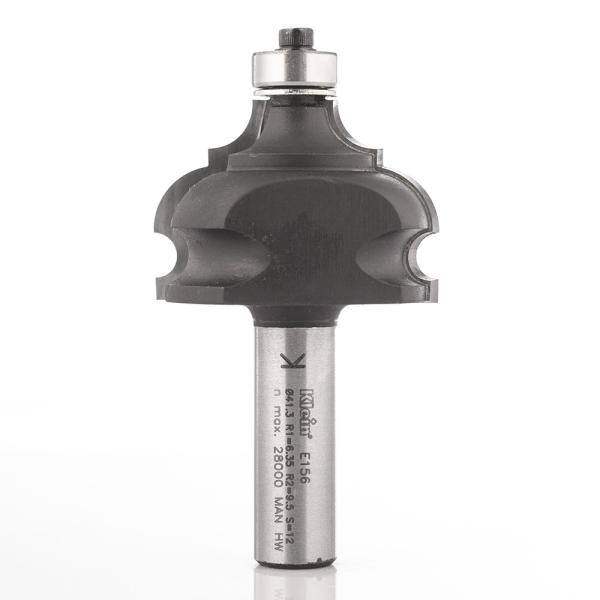 Klein profilfres HM m/kulelager, radius 6,4/9,5/3,2, Ø41,3x28,5x75,5 mm, S12, Z2
