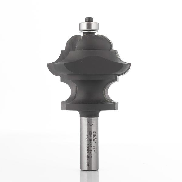 Klein HM multiprofilfres m/kulelager, radius 9/8,5/6,4, Ø54x47x96 mm, S12, Z2