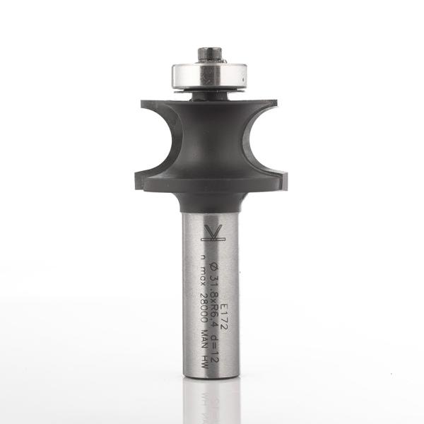 Klein profilfres HM m/kulelager, radius 6,4, Ø32x19x67 mm, S12, Z2