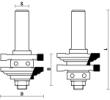 Klein profilsæt til låger HM m/leje, Ø41x22x76 mm, S12, Z2