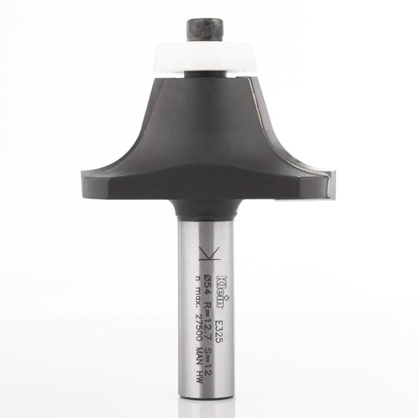 Klein radiefres HM m/kulelager, for corian, 18°, radius 14, Ø57x32/25x83 mm, S12, Z2