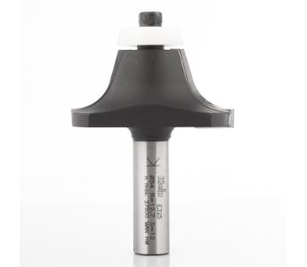 Klein rundingsfræser HM m/leje, til corian, 18°, radius 14, Ø57x32/25x83 mm, S12,7 (1/2), Z2