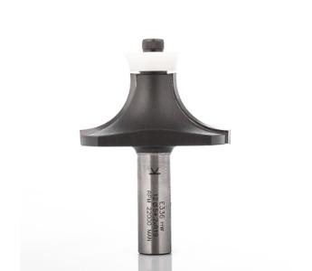 Klein rundingsfræser HM m/afrundet leje, til corian, radius 19, Ø54/16x25x74 mm, S12,7 (1/2), Z2