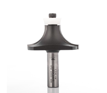 Klein rundingsfræser HM m/afrundet leje, til corian, radius 19, Ø54/16x25x74 mm, S12,7 (1/2), Z2