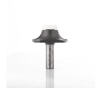Klein rundingsfræser HM, m/leje, 17°, til corian, radius 12,7, Ø54x25/20x73 mm, S12,7 (1/2), Z2