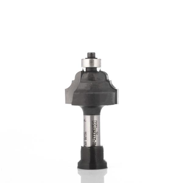 Klein Economy Line profilfræser (dobbelt roman kurve) HM m/leje, radius 4, Ø25x16x50 mm, S8, Z2