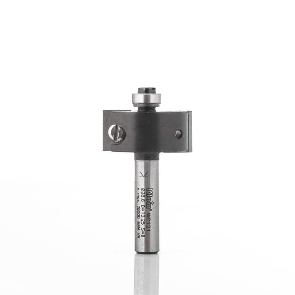 Klein falsfres HM m/vendeskjær og kulelager, Ø28,6x13,2x48 mm, S8, Z2