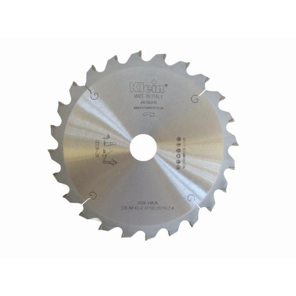 Klein kappsagblad HM 216 mm - skjærebredde 3 mm, senterhull 30 mm, Z24, -5°, WZ