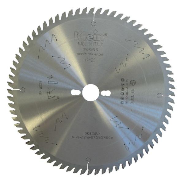 Klein formatsagblad HM 280 mm - skjærebredde 3,2 mm, senterhull 30 mm, Z60, 10°, WZ