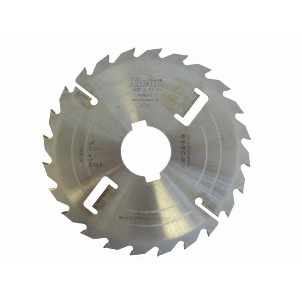Klein tynd lamelklinge HM m/renseskær 250 mm - snitb. 2,7 mm, Ø70 mm+21x84 mm, Z20+2+2, 18°, FZ