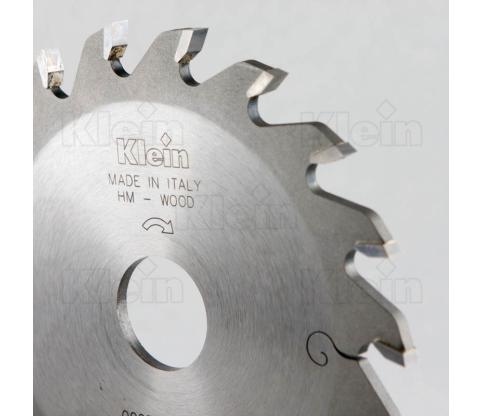 Klein notklinge HM 125 mm - snitbredde 1,5 mm, centerhul 30 mm, Z12, 14°, FZ