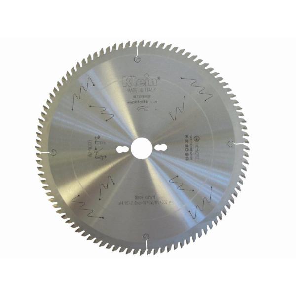Klein støysvak kappeskive HM for listverk 300 mm - skjærebredde 3 mm, senterhull 30 mm, Z96, 20°, WZ