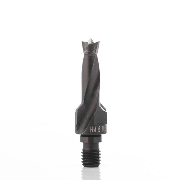 Klein sentrumstappbor m/forsenker HM JSD Ø12x40 mm, høyre, utvendig gjenge M10
