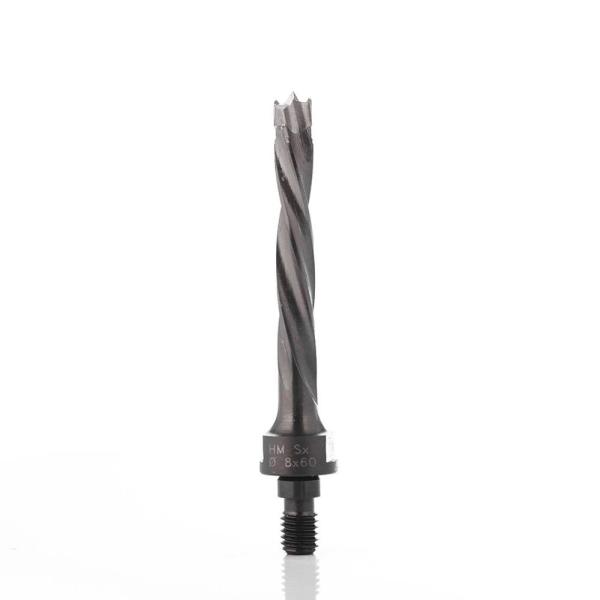 Klein sentrumstappborbor HM JSD Ø6x40 mm, høyre, utvendig gjenge M8/9x4