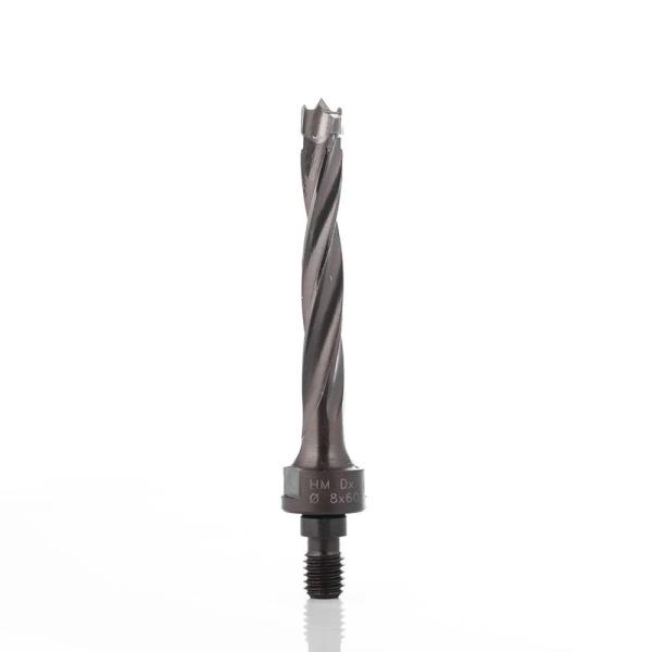 Klein sentrumstappborbor HM JSD Ø6x60 mm, høyre, utvendig gjenge M8/9x4