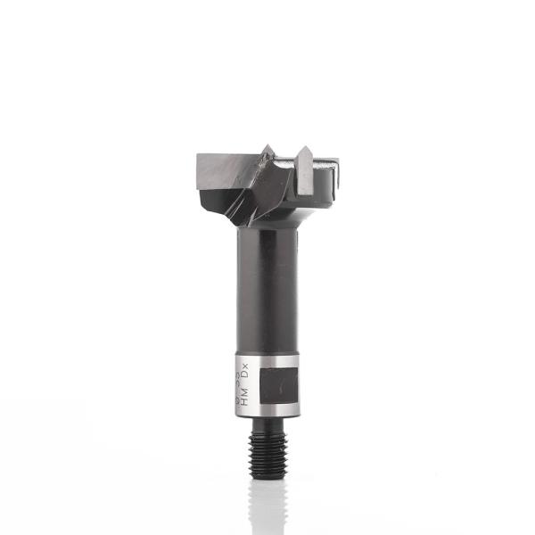 Klein kunstbor HM m/centerspids, Ø25X63 mm, venstre, udvendig gevind M10, Z2+2
