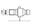 Klein adapter 37 mm til quick-borholder L031.100.R, højre, Morbidelli