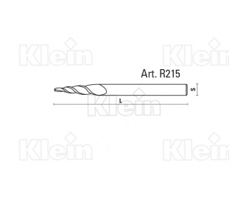 Klein konisk spiralbor HSS Ø4x80 mm, S4, Z2