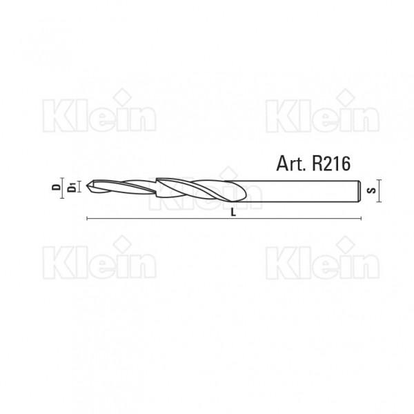 Klein trinnbor HSS Ø3,5/5x86 mm, S5, Z2