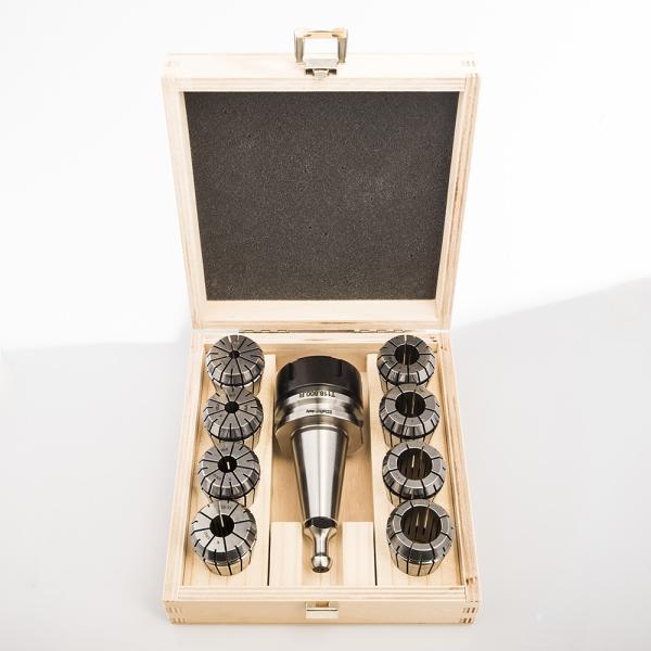 Klein ISO30 spennhylsesett, 2-20 mm ER32, høyre (trekkbolt T118.891.R), med 8 spennhylser Ø6-20 mm