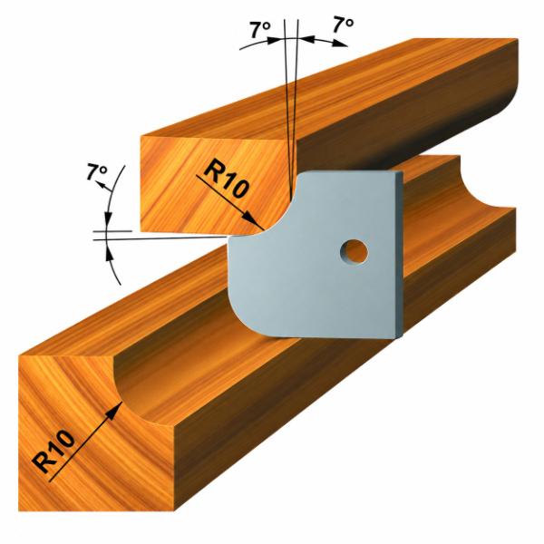 Klein profilplate R10/10 for TNL hulfreser og rotasjonsfreser