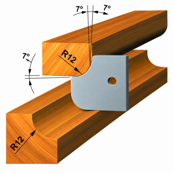 Klein profilplate R12/12 for TNL hulfreser og rotasjonsfreser