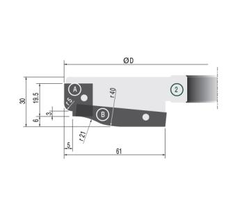 Klein profilplate A for fyllingsfres TVL185.3003X