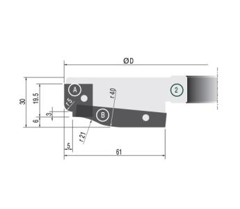 Klein profilplatte B til fyldningsfræser TVL185.3003X