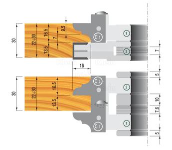 Klein profilplate C1 for not- og fjærfreser TYL132.25XXX