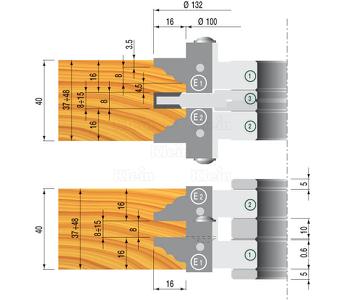 Klein profilplate E2 for not- og fjærfres TYL132.25XXX