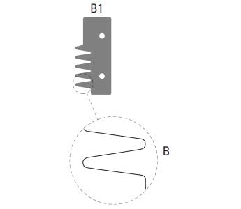 Klein profil B1, 50x22,5x2 mm, for limfugefres TS140