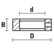Klein låsering til overfræserbor Ø11x6,4x5 mm