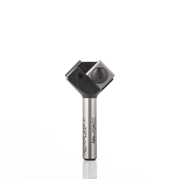 Klein fasfræser HM m/vendeplatte, 22°, Ø24x12x55 mm, S6, Z2