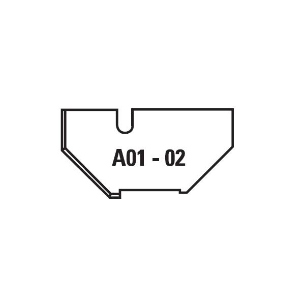 Klein profilplate A01 for W261/W262/W200.350.X - sett med 2 stk.