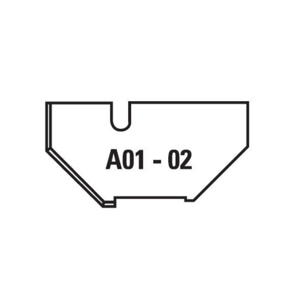 Klein profilplatte A02 til W261/W262/W200.380.X - sæt med 2 stk