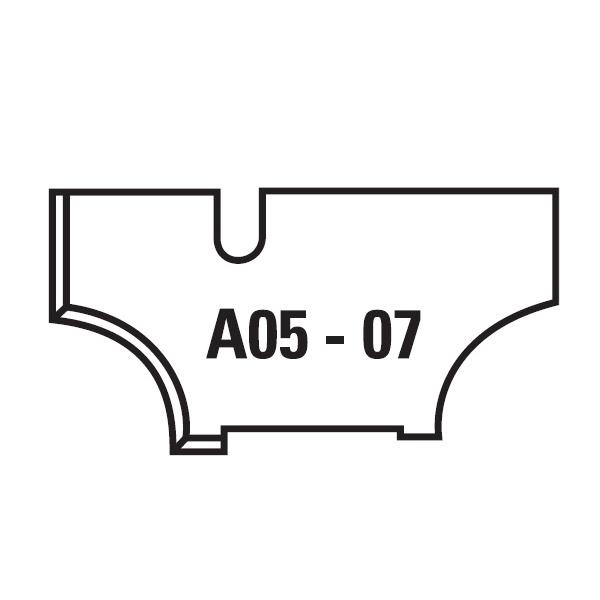 Klein profilplate A05 for W261-W264/W202.350.X - sett med 2 stk.