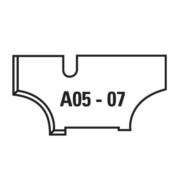 Klein profilplatte A07 til W261-W264/W203.380.X - sæt med 2 stk