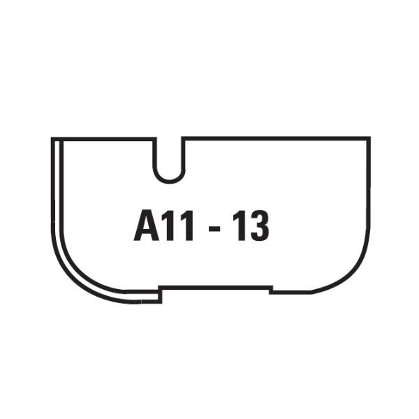 Klein profilplate A11 for W261/W262/W206.350.X - sett med 2 stk.