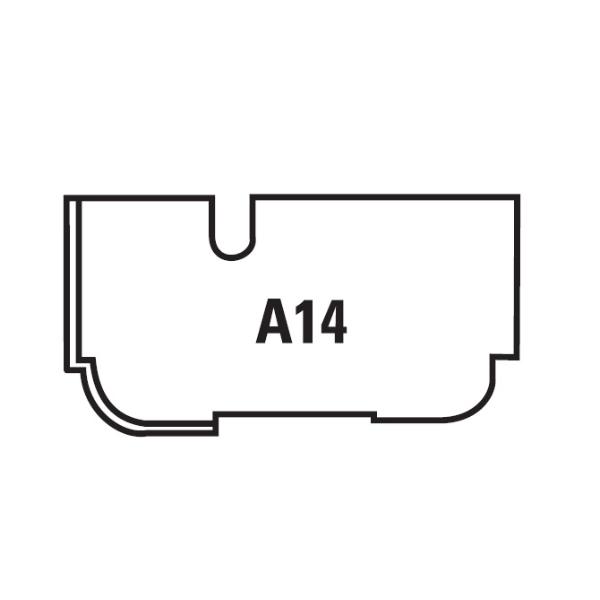 Klein profilplate A14 for W261/W262/W208.350.X - sett med 2 stk.
