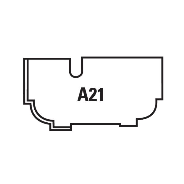 Klein profilplate A21 for W261/W262/W214.350.X - sett med 2 stk.